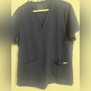 Figs navy scrub top